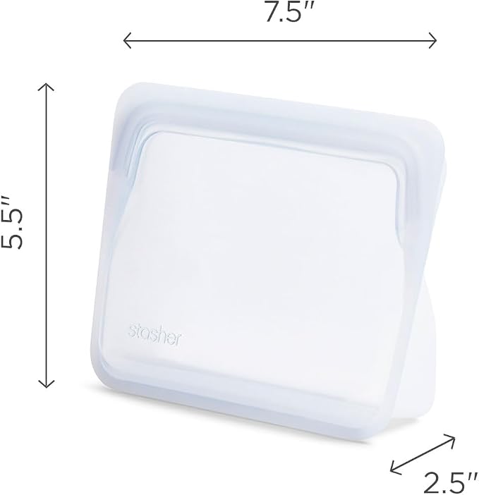 Stasher Premium Silicone Reusable Food Storage Stand-Up Mini Bag, Sous Vide - Image 6