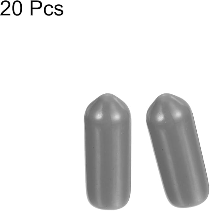 uxcell 20pcs Rubber End Caps Protective Caps 4.5mm ID Vinyl PVC Round Tube Bolt - Image 2
