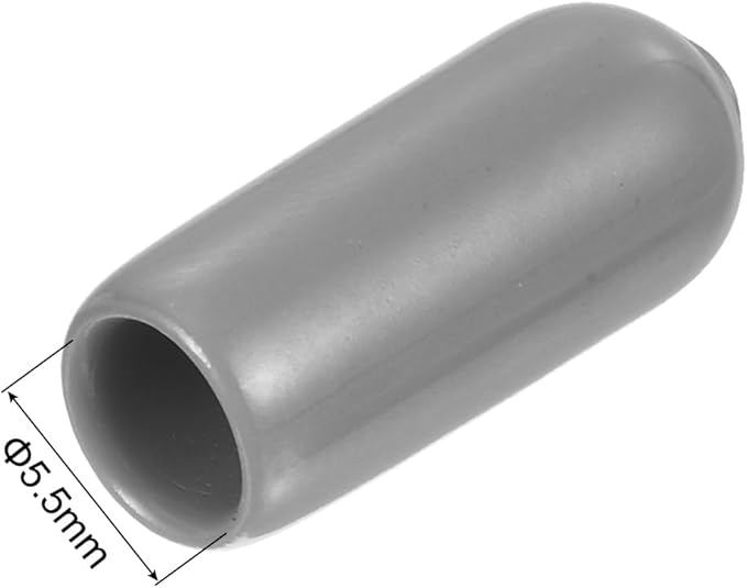 uxcell 20pcs Rubber End Caps Protective Caps 5.5mm ID Vinyl PVC Round Tube Bolt - Image 3
