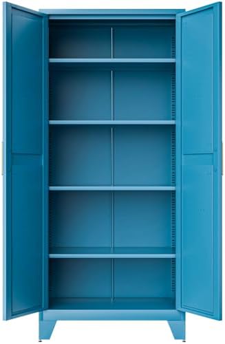 COFaR Home Farmhouse Storage Cabinet with Barn Door, Tall Kitchen Pantry Cupb...