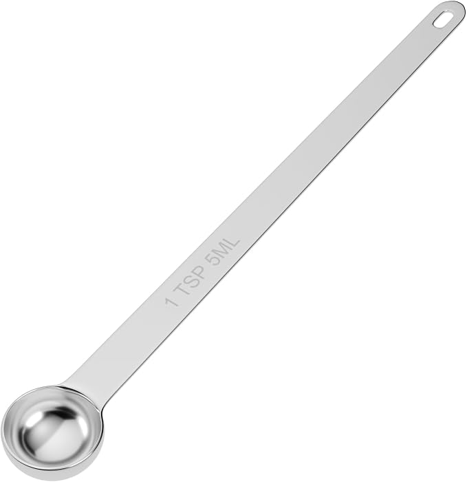 1PCS 1Tsp Extra Long Handle Measuring Spoon, Single Stainless Steel Individual by LEIFENY
