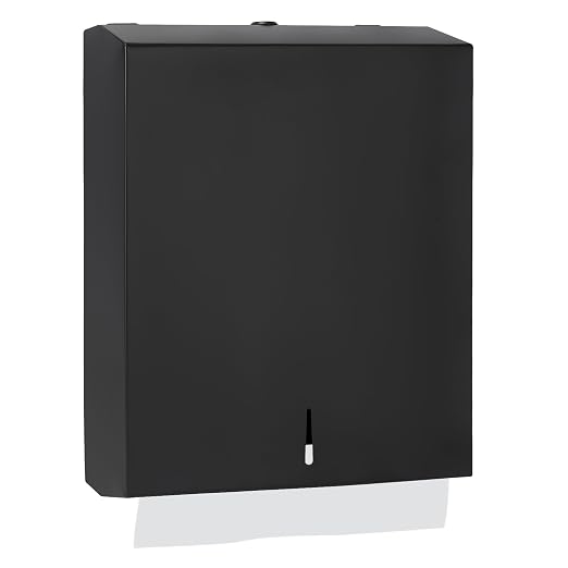 Paper Towel Dispenser Wall Mount, Matte Black Stainless Steel Commercial Paper by Stardrix
