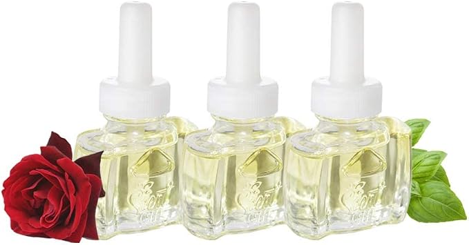 Scent Fill 100% Natural Sweet Rose & Basil Plug in Air Freshener, Scented Oil - Image 5