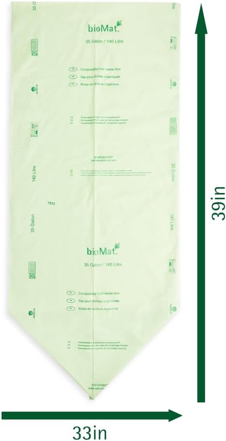 bioMat 35 Gallon Compostable Trash Bags - Image 2