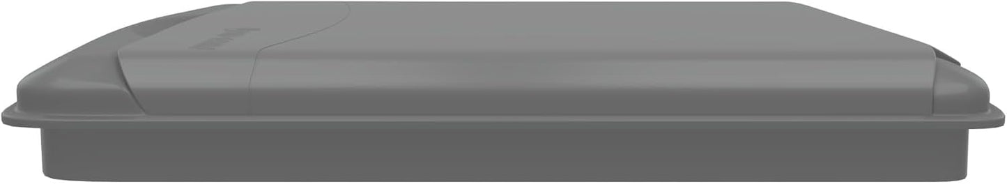 Rev-A-Shelf 35 Qt Under Sink Garbage Can Lid for Base Kitchen and Bathroom Cabinet, Replacement Plastic Trash Bin Lid Only, Silver, RV-35-LID-17-1