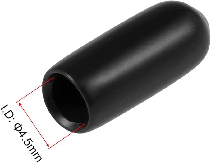 uxcell 20pcs Rubber End Caps 4.5mm ID Vinyl Round Tube Bolt Cap Cover Thread - Image 3