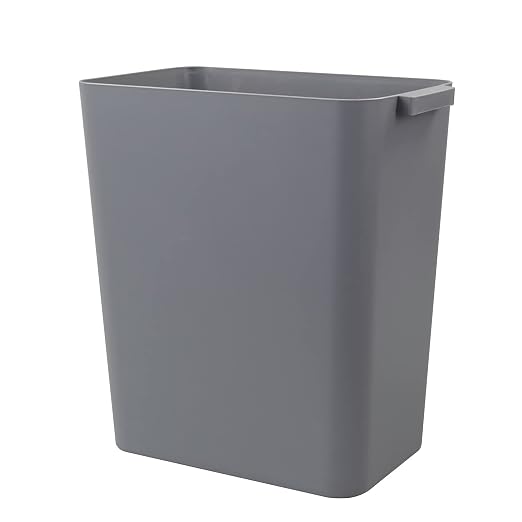 3-Pack Gray 4.5 Gallon Plastic Trash Can Wastebasket, Garbage Container Bin - Image 7