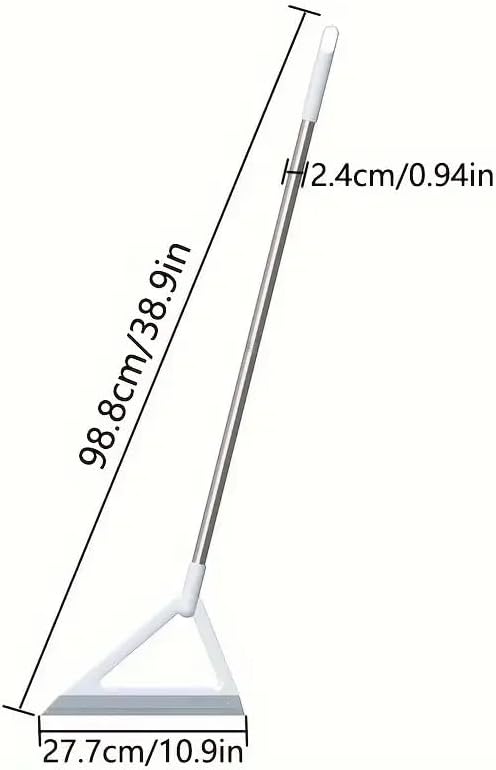 Magic Broom with Silicone Strip - Rubber Floor Sweeper with Removable Head for Pet Hair Dust and Everyday Floor Care on Tile Hardwood Glass Floors