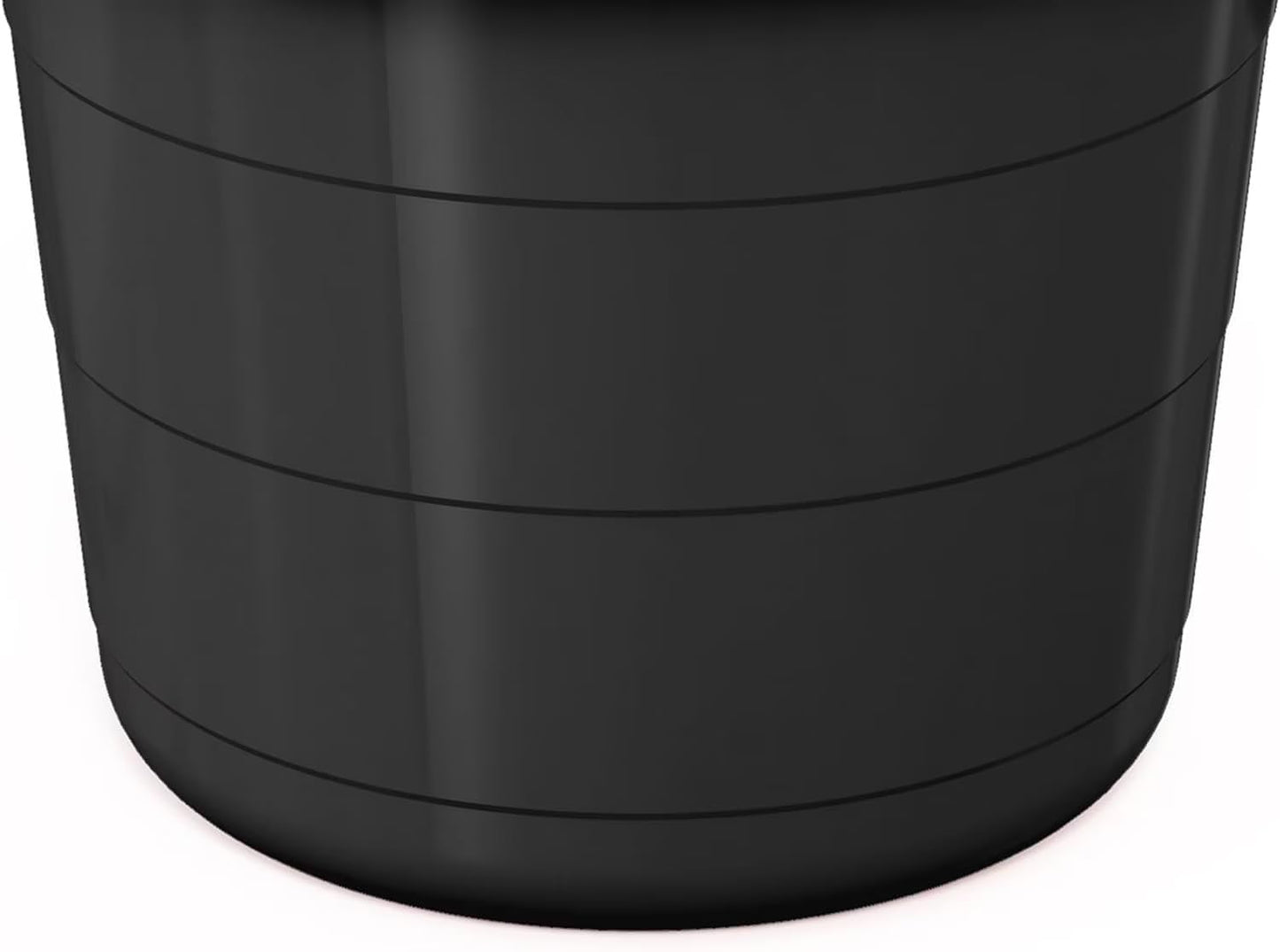 17-Gallon Plastic Storage Bucket with Rope Handle, Multi-Purpose Bucket (Black)