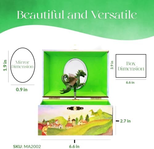 Enchantmints Playful Dragon Musical Jewelry Box for Girls & Boys Dragon S...