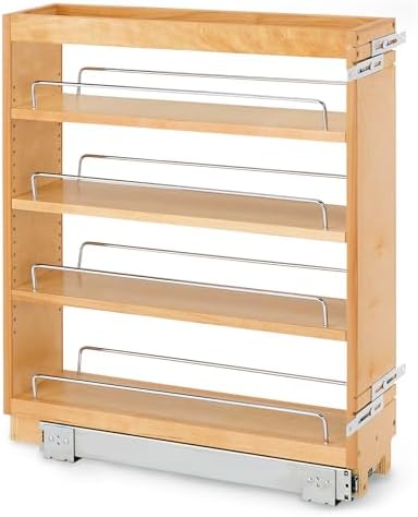 Rev-A-Shelf Pullout Kitchen Cabinet Organizer, Min Cabinet Opening 5.5" W