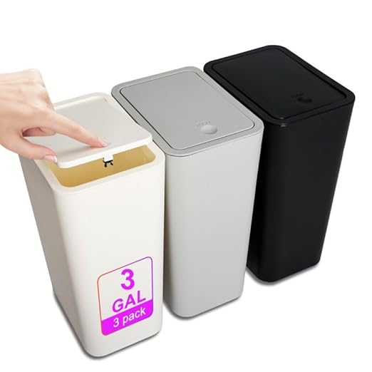 N. NETDOT 3 Pack Small Trash Can by NNETDOT
