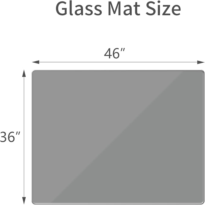 Tempered Glass Floor Mat for Office Chair, for Carpeted or Hard Floor, - Image 7