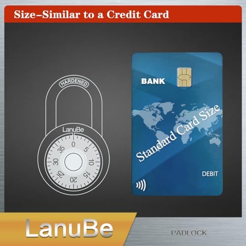 LanuBe Lock Standard Dial Combination Padlock 48 Pack Wide 2-in Black Dial