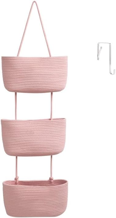 TeoKJ 3-Tier Wall hanging Storage Bags, Over the Door Organizer, Decorative by TeoKJ