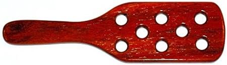 Carpet Beater, Hardwood Paddle with Holes - Mahogany Finish