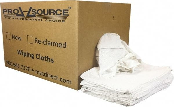 PRO SOURCE Low-Lint Virgin White 100% Cotton Terry Cloth Bar Mop Shop Towels by PROSOURCE