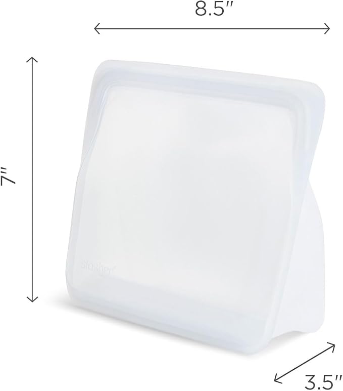 Stasher Premium Silicone Reusable Food Storage Stand-Up Mid Bag, Deep Ocean - Image 5