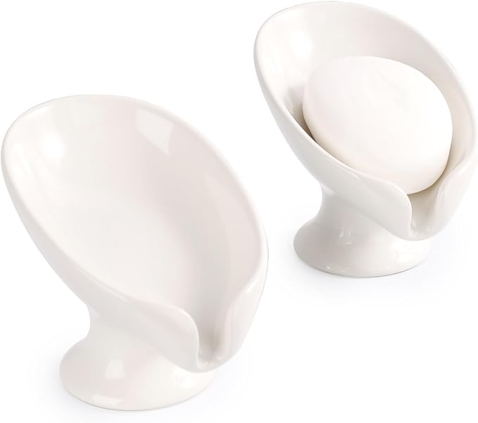 Soap Dish Set, Self Draining Bar Soap Holder by ANTISSHOME