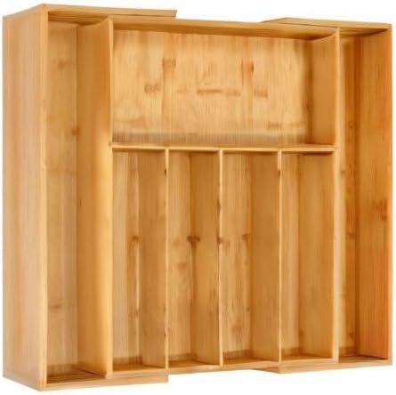 VaeFae Premium Bamboo Drawer Organizer, Expandable Silverware Drawer Organizer - Image 8