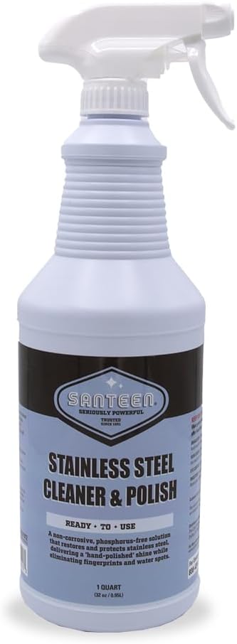 Santeen Stainless Steel Cleaner & Polish, 32oz Bottle - Image 2
