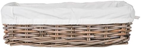 Kouboo Kobo Rattan Shelf Removable Liner, Gray, Medium Size Decorative Storag...