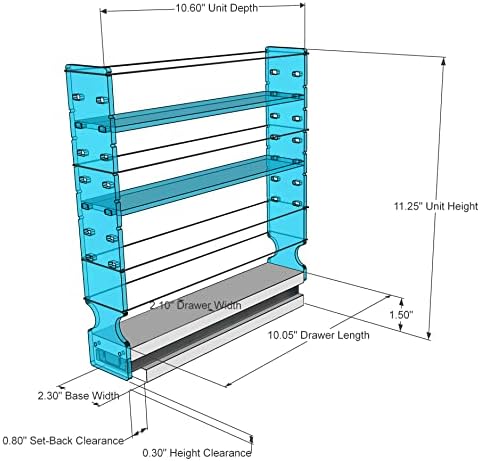 Vertical Spice Adjustable Spice Rack Drawer - Pull Out Cabinet Organizer - Ki...