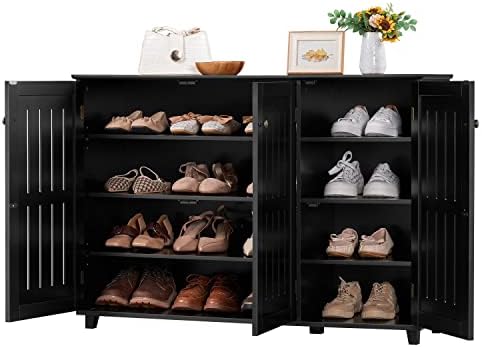 Topeakmart Shoe Rack Frees Standing Storage Organize for Living Room Black