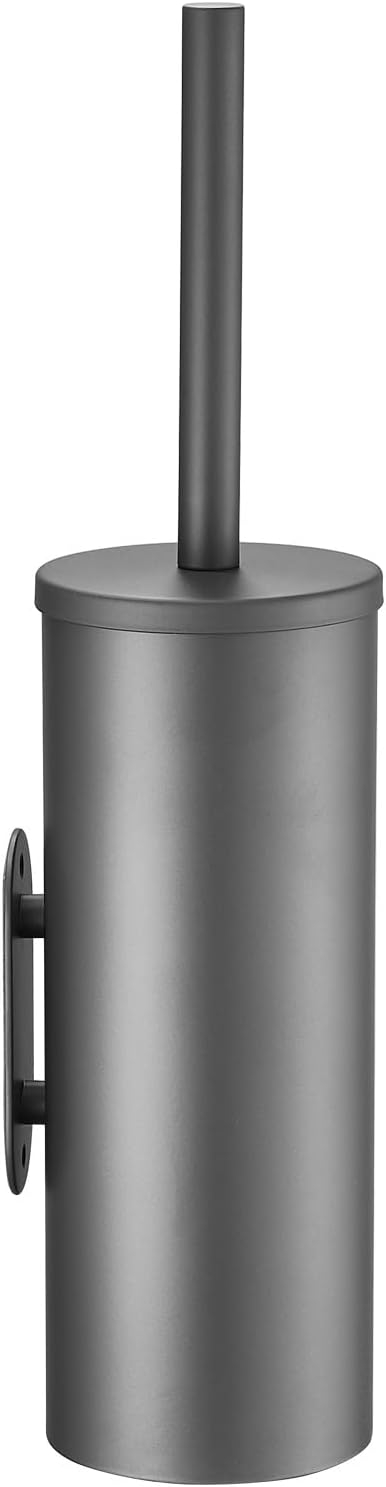 Stainless Steel Toilet Brush and Holder Set, No-Punch Hook Base Dual Purpose by Unknown