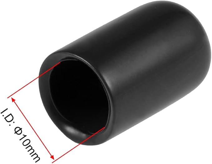 uxcell 20pcs Rubber End Caps 10mm ID Vinyl Round Tube Bolt Cap Cover Thread - Image 3