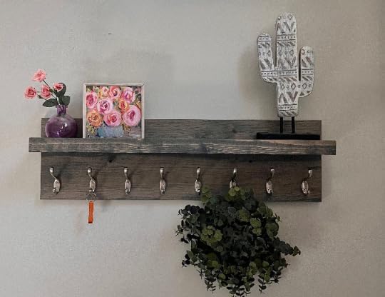 Coat Rack with Shelf (Choose your Length) Towel Rack Entryway Organizer Wall ...