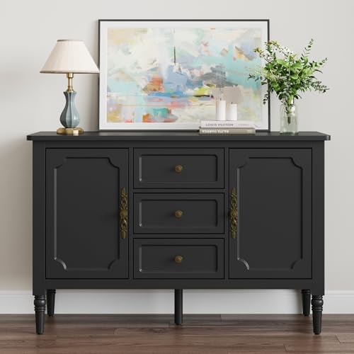 RoyalCraft Buffet Cabinet with 2 Doors & 3 Drawers, Vintage Sideboard wit...