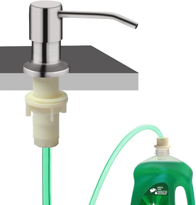 Soap Dispenser for Kitchen Sink, Built in Sink Soap Dispenser, Countertop Soap by OHiHi