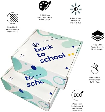 Personalized Shipping Boxes (25 Pack) - Custom Printed with Your Logo and Des...
