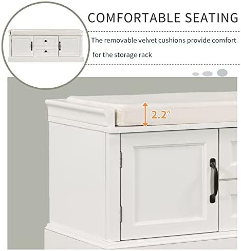 Storage Bench Entryway Bench Shoe Bench Storage Ottoman Cabinet