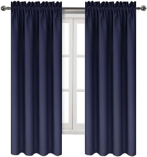 DWCN Navy Room Darkening Blackout Curtains - Image 9