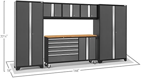 ‎‎‎NewAge Products Cabinet Bold Series Gray 6 PC Set ‎(62in. Project Center, ...
