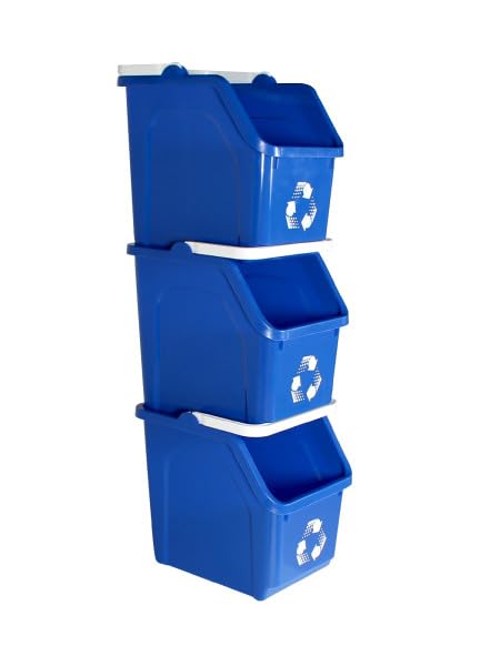 6 Gallon Stackable Recycling Bins by SturdyEssentials