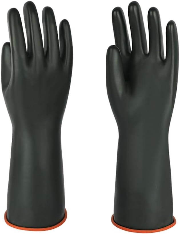 Heavy-Duty Latex Chemical Resistant Gloves by GOLVESHELPYOUIMPROVELIFE
