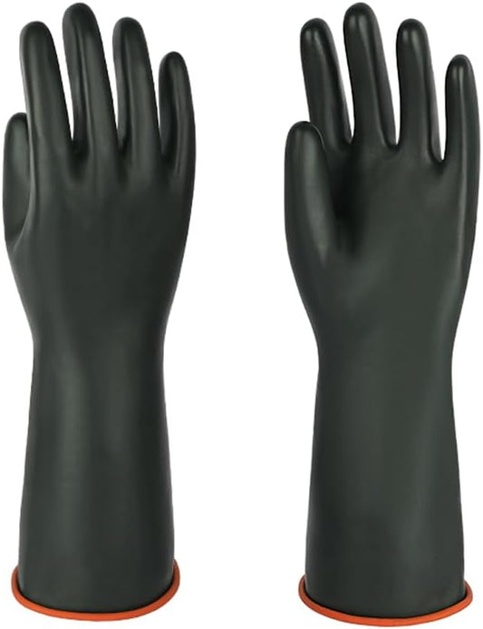 Heavy-Duty Latex Chemical Resistant Gloves by GOLVESHELPYOUIMPROVELIFE