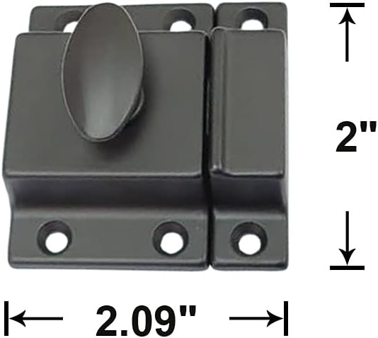 QCAA Traditional Large Oval Turn Cabinet Latch, Solid Brass, - Image 2