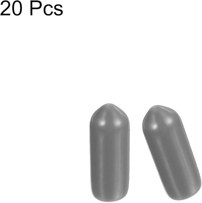 uxcell 20pcs Rubber End Caps Protective Caps 5.5mm ID Vinyl PVC Round Tube Bolt - Image 2