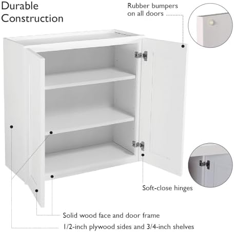 Design House Brookings Kitchen Wall Cabinet, 36", White