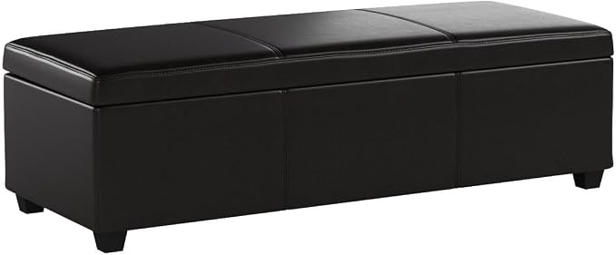 BELLEZE Storage Faux Leather Ottoman, 47 Inch Bench Bedroom Bench - Image 5