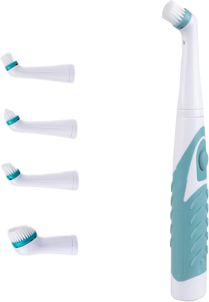 Electric Cleaning Brush with 4 in 1 Multiple Brush Heads, Indoor Household by Unknown