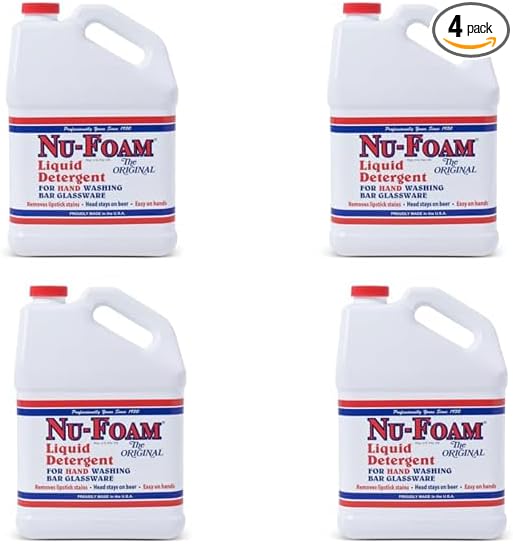 Nu-Foam Liquid Detergent for Bar Glassware – Original Streak-Free Solution by Nu-Foam