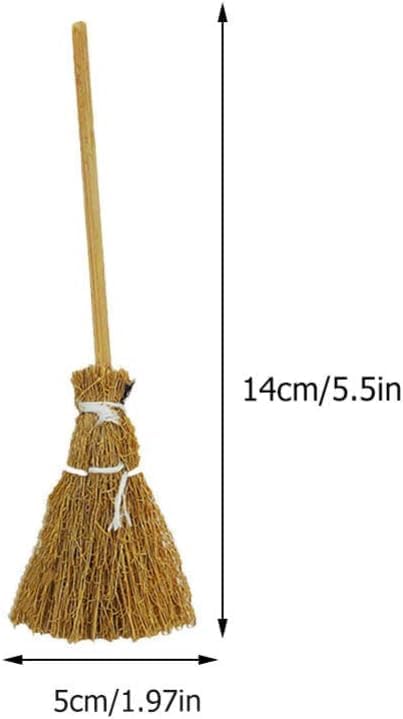 5Pcs Witch Broomstick Set, Miniature Broom Props, Fairy Decoration, Cinnamon Broom, Sweeping Tools, Angle Brooms