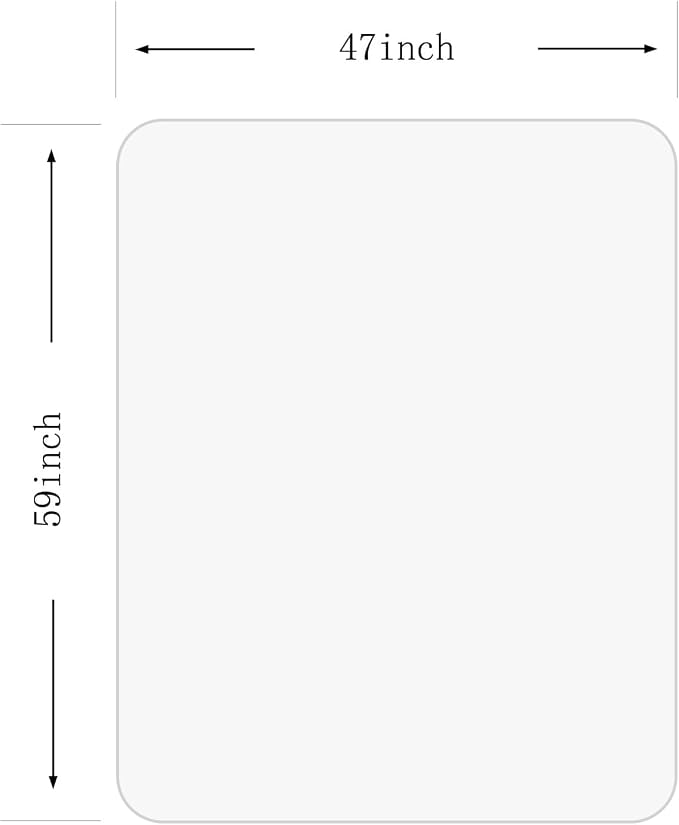 Crystal Clear 1/5" Thick 59" x 47" Heavy Duty Hard Chair Mat, Can be Used on - Image 6