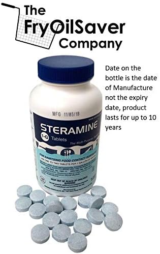 Pack of 4 Steramine Sanitizing Tablets w/ 30x QT-10 Test Strips by FryOilSaver - Image 2