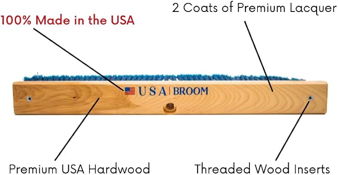 24" Heavy Duty Outdoor Push Broom - Image 3